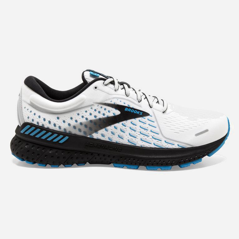 Brooks Adrenaline Gts 21 - Zapatillas Running Asfalto Hombre - Blancas / Gris / Azules (GZ7205149)